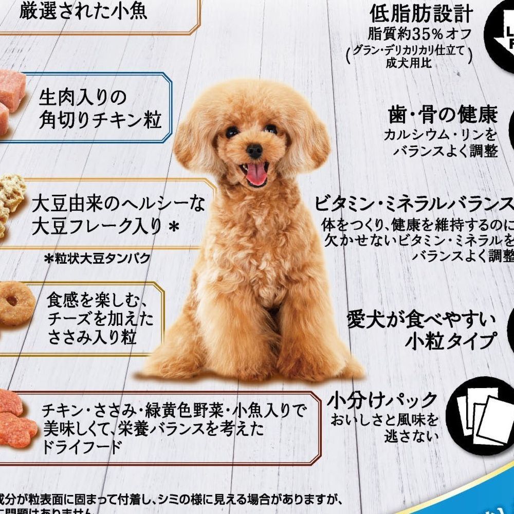 Gran Deli Crunchy Dry Food for Dogs Over 7 Years Low Fat 1.6kg