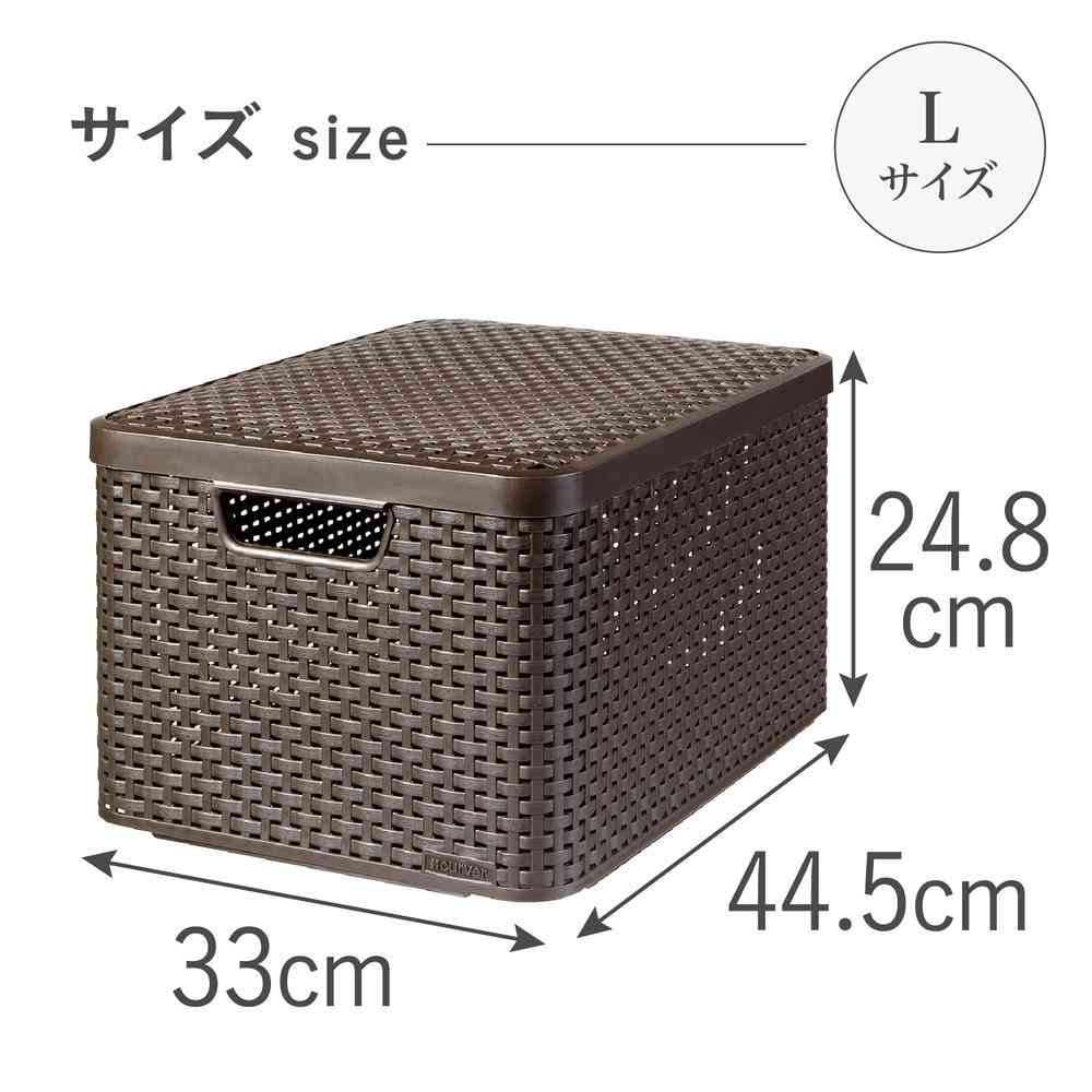 Fuji E Style Storage Box L Brown CV-049