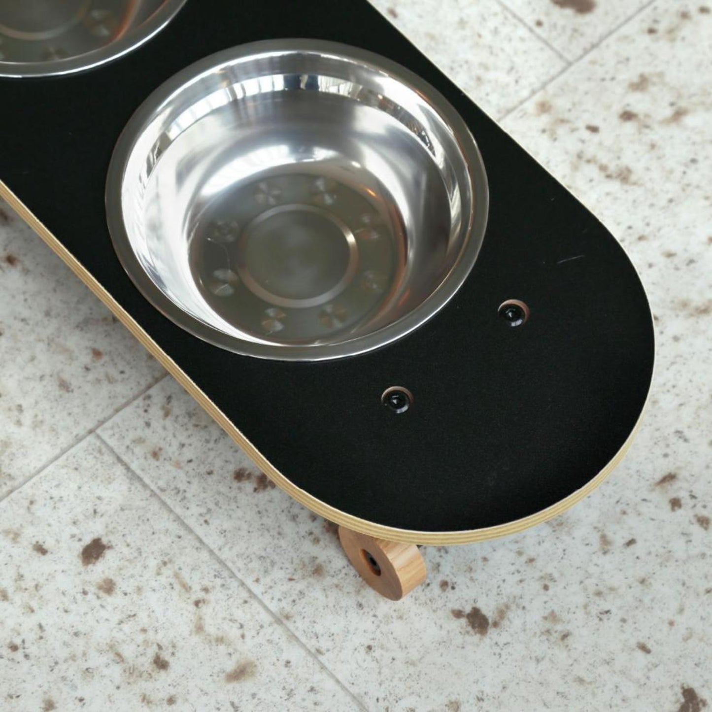Pet Food Bowl Skate Plate Black Large 352915