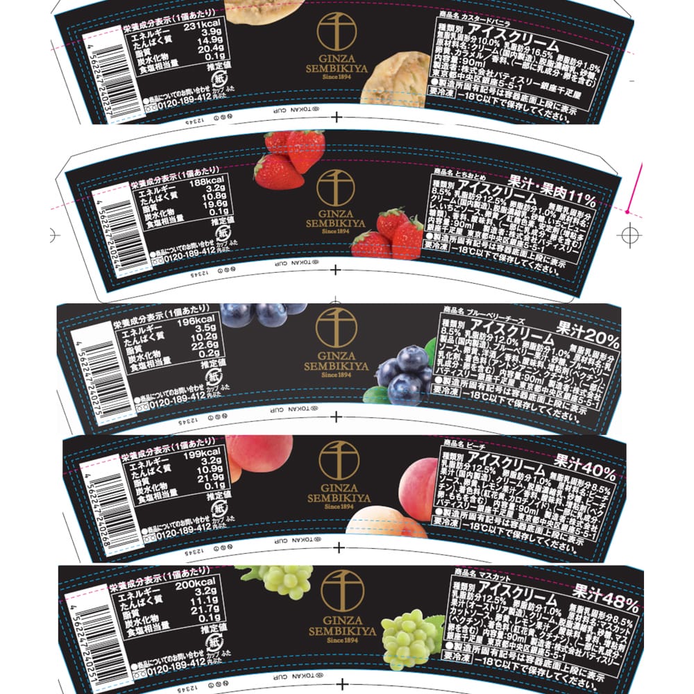 Ginza Senbikiya Premium Ice Cream 10 Pieces x1 Box