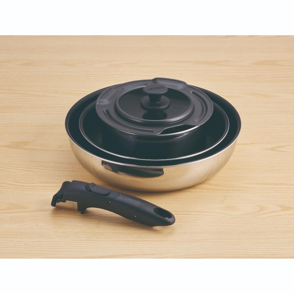 Thermos Detachable Handle Frying Pan 5-Piece Set KSF-5A S