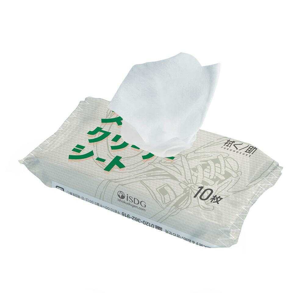 Ishoku Dogen Wipe No Suke Sneaker Cleaner Sheets 10 Sheets x 3 Packs (30 Sheets)