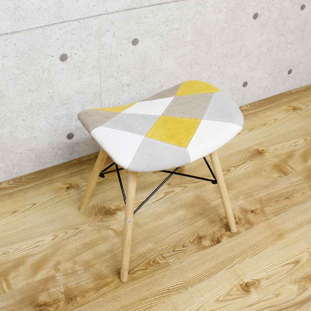 Cute Patchwork Stool Yellow CC-YD-ST-YE