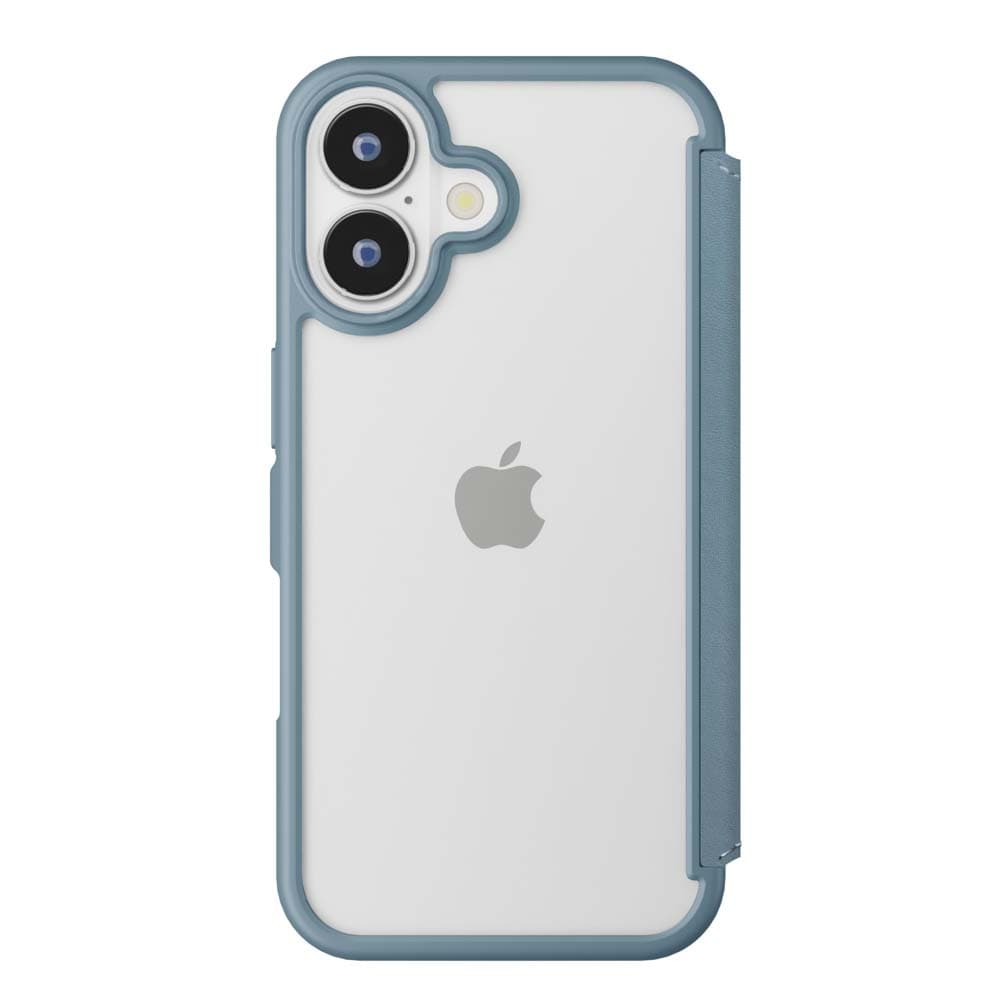 PGA Glass Flip Case for iPhone 16 Blue PG-24AGF03BL 70g