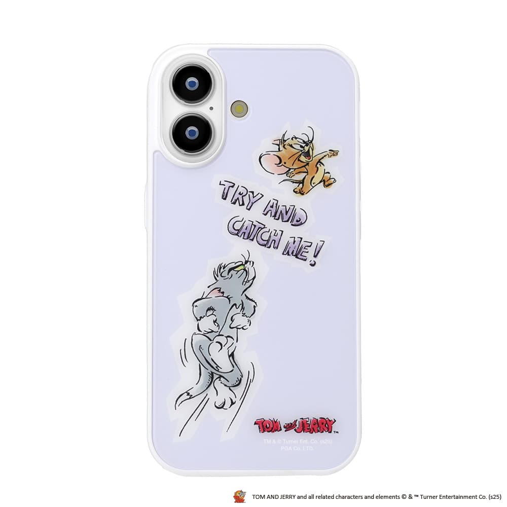 PGA MagSafe Compatible Acrylic Panel Case for iPhone 17 - Tom and Jerry / Purple 50g