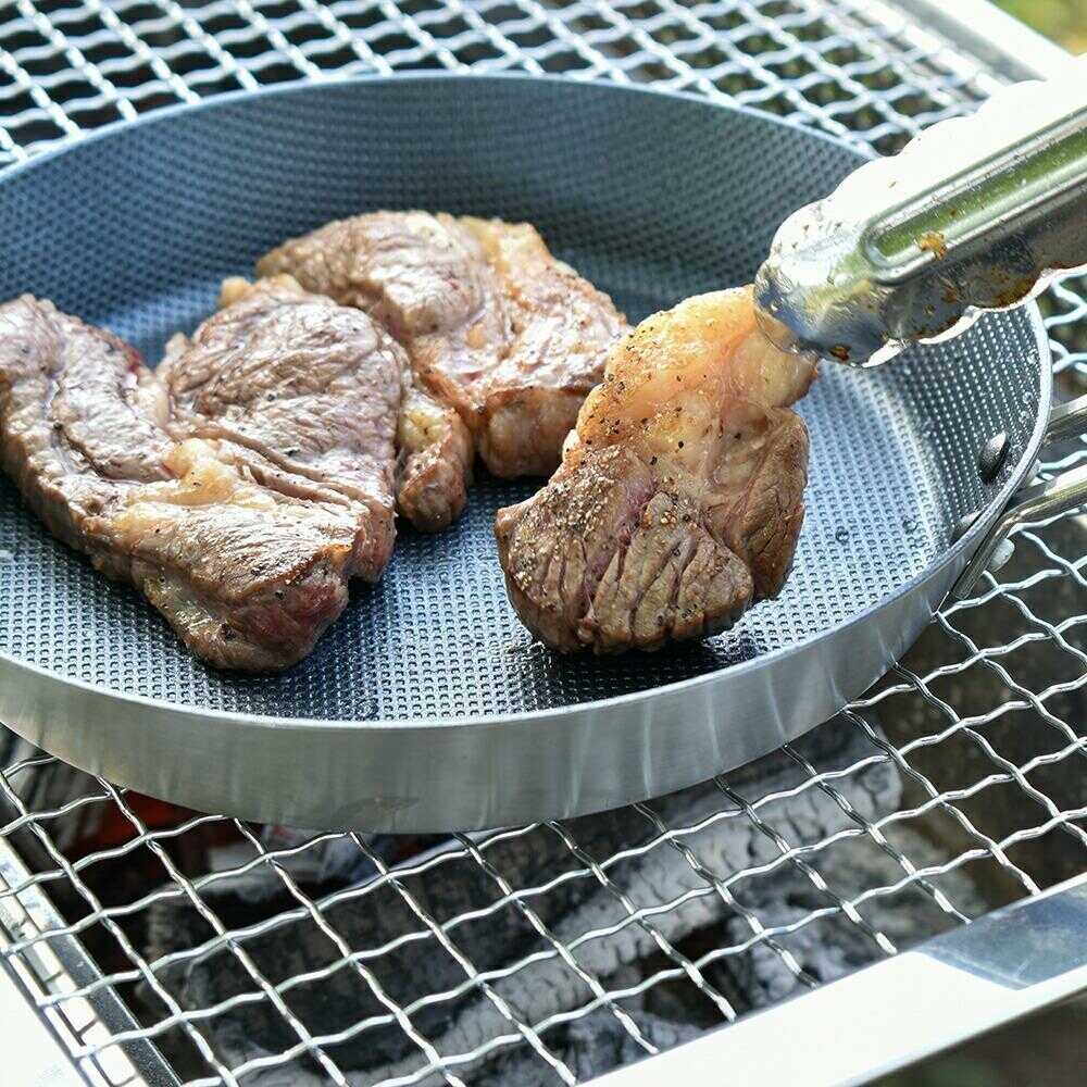 Park Lane 2-Layer Steel Grill Pan One-Handed 16cm Silver