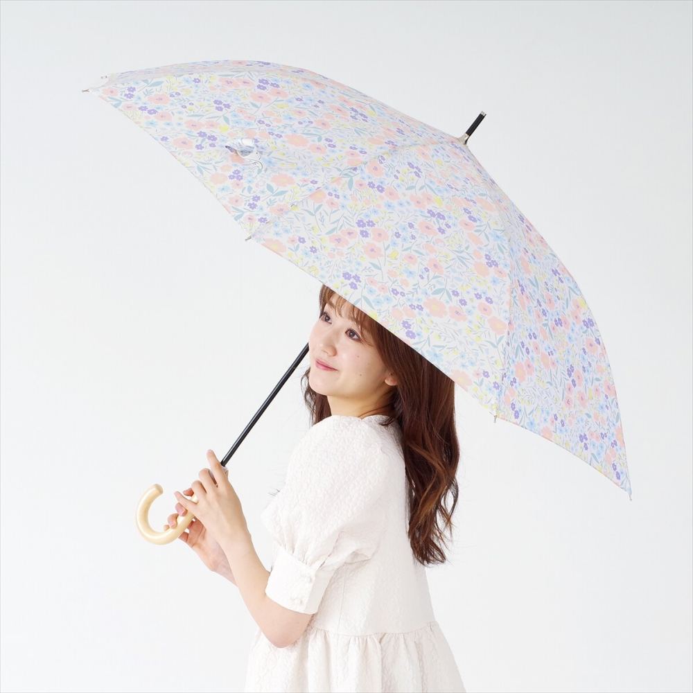 晴雨兼用 長傘 63cm エコルーペット17431OF 【直送品】 返品・キャンセル・他商品と同時購入は不可