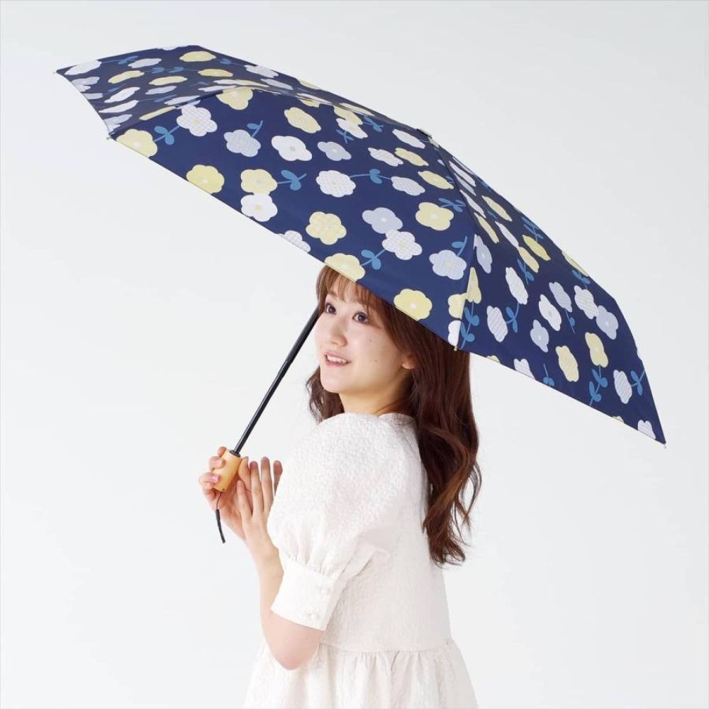 晴雨兼用 折りたたみ傘 58cm エコルーペット 17401NV 【直送品】 返品・キャンセル・他商品と同時購入は不可