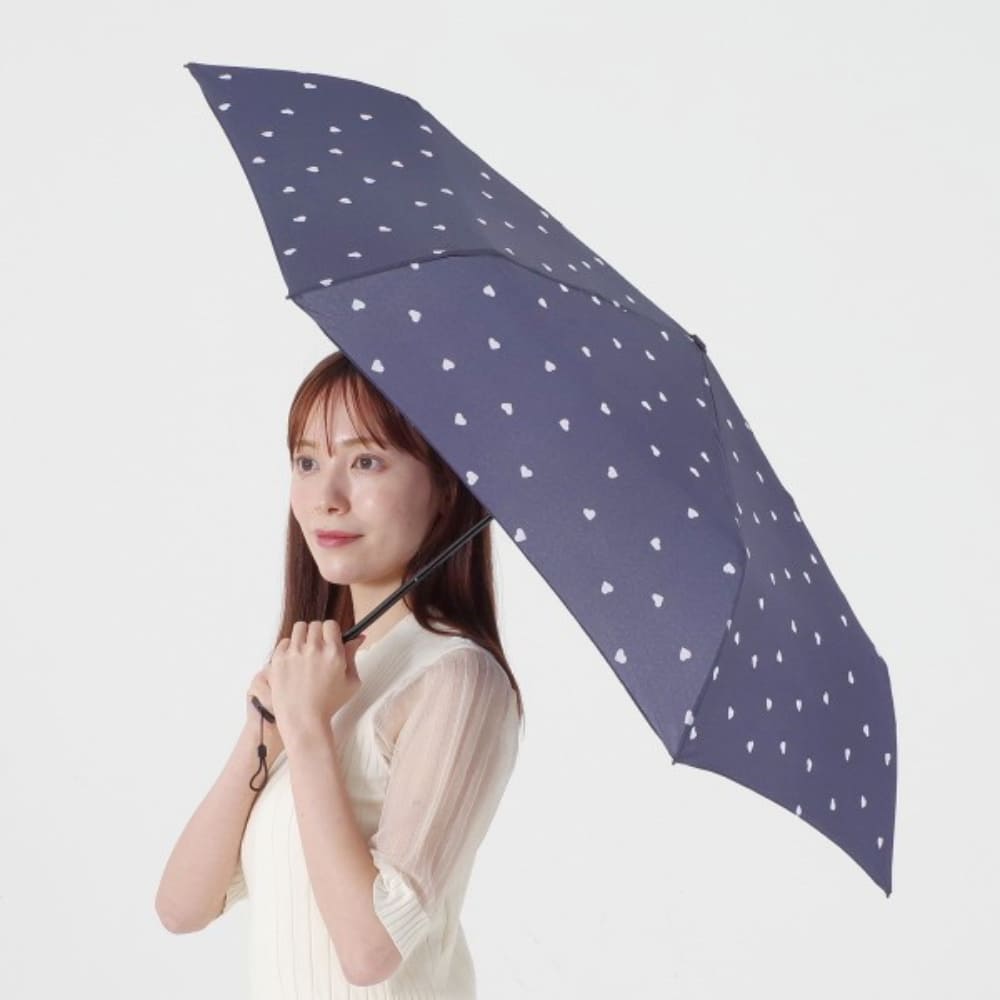 折りたたみ傘 1812NV グラデーションハート カーボン軽量ミニ55 【直送品】 返品・キャンセル・他商品と同時購入は不可