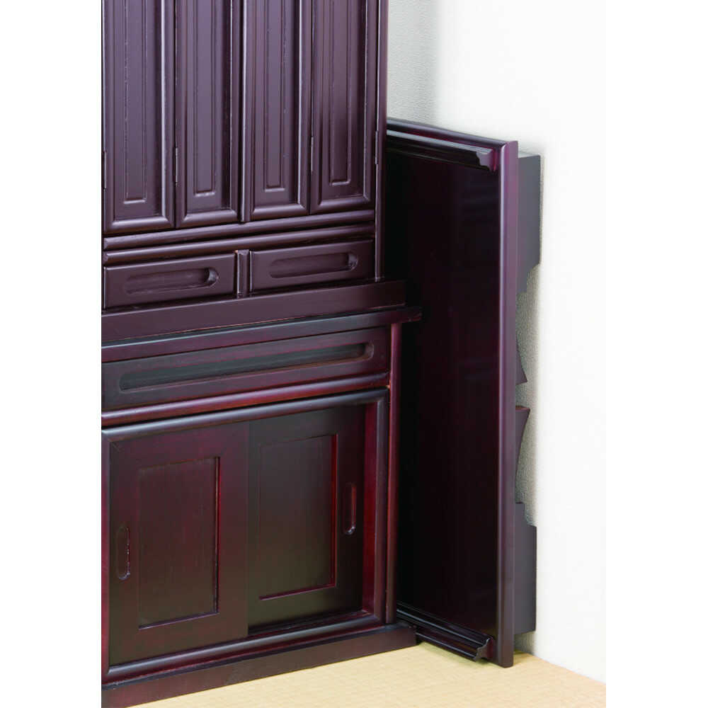 Foldable Offering Table with Shelf Ebony Finish