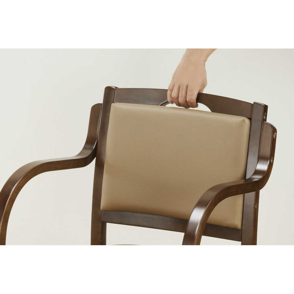 Standing Support Dining Chair 2-Piece Dark Brown
