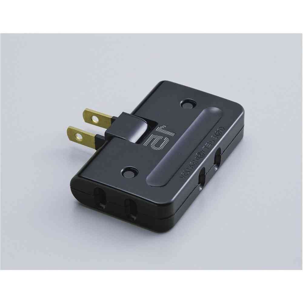 ELPA Corner Power Strip AC 3 Outlets Black A-36H