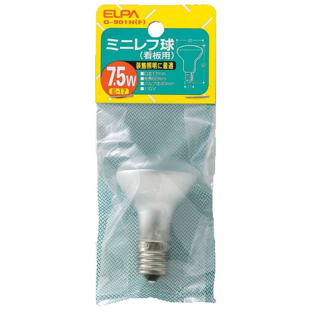 ELPA Mini Reflector Bulb Incandescent E17 7.5W G-901H (F)