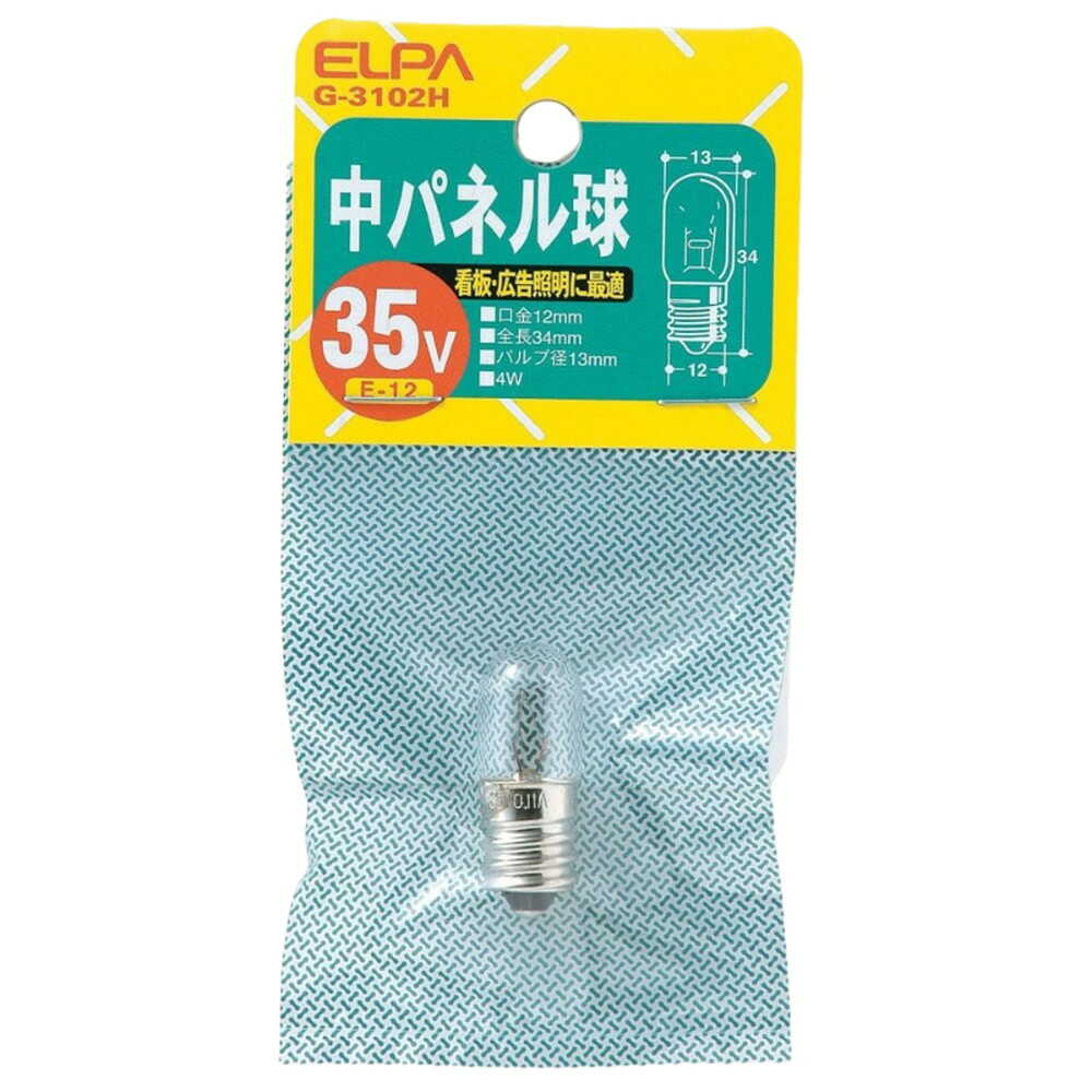 ELPA Medium Panel Bulb Incandescent E12 4W G-3102H