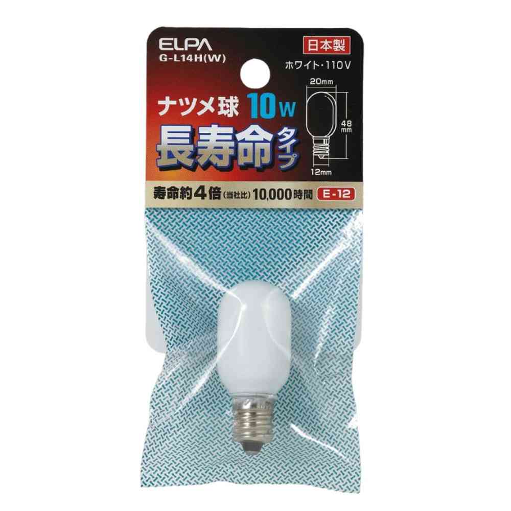 ELPA Long Life Night Light Bulb 10W White E12 G-L14H(W)