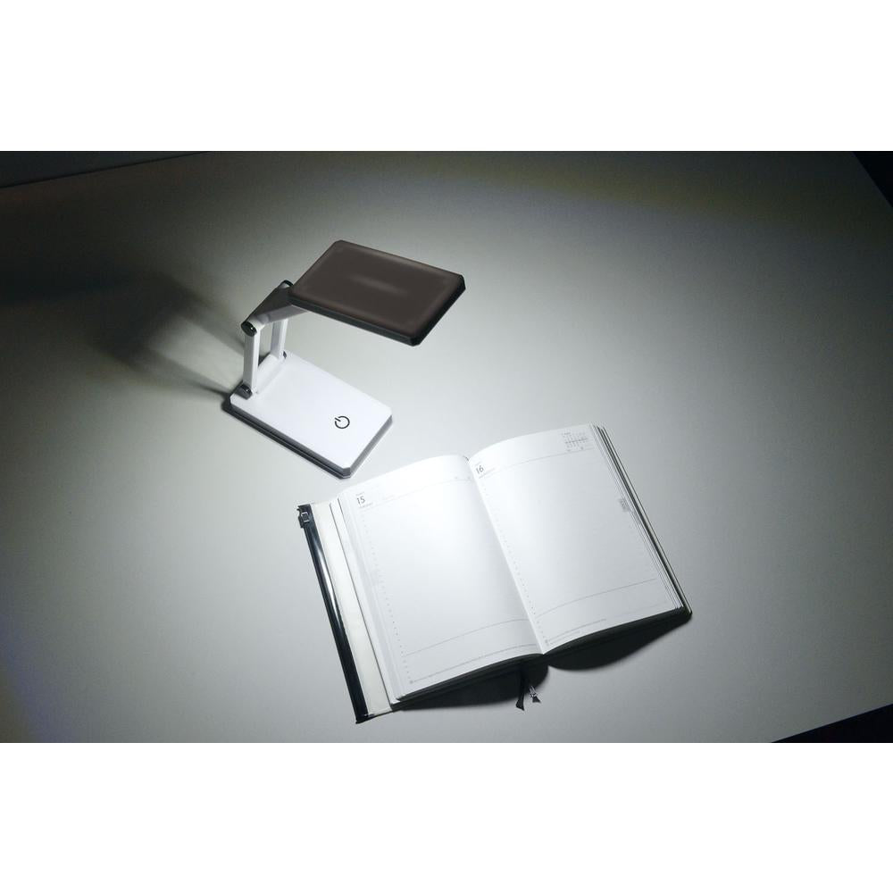 ELPA LED Compact Desk Light Portable Foldable White COB LED Max 260lm AS-LC01(W)