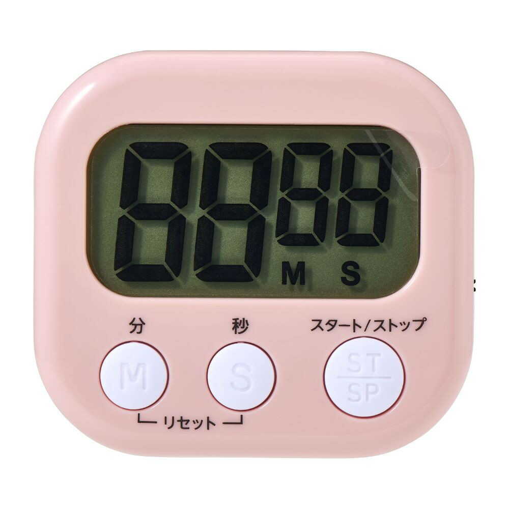 エルパ ELPA 大きく見やすいキッチンタイマー 便利なマグネット付き TIM-01(PK)