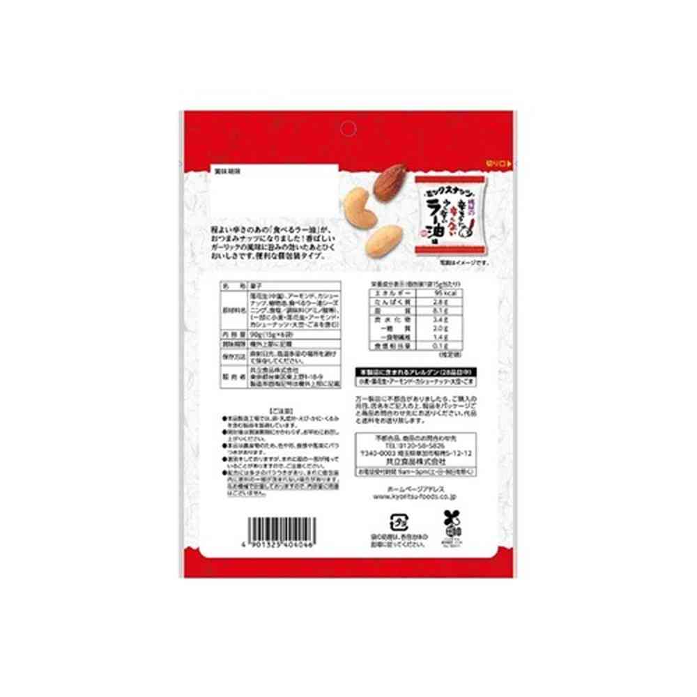 Kyoritsu Mixed Nuts with Eating Chili Oil Flavor 6 Packs 90g