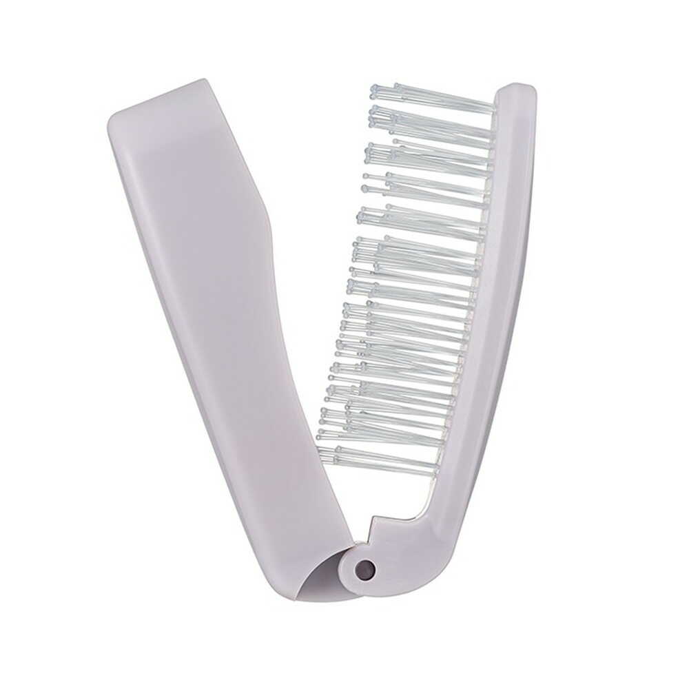 Shanti Mappe Detangling Brush Folding Pocket Purple Gray