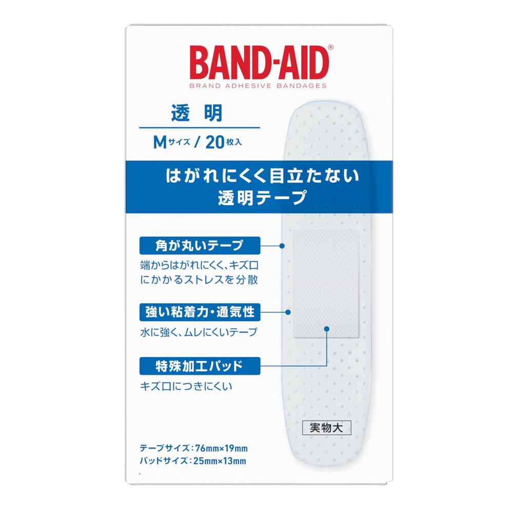 Band-Aid Transparent M Size (20 pieces)