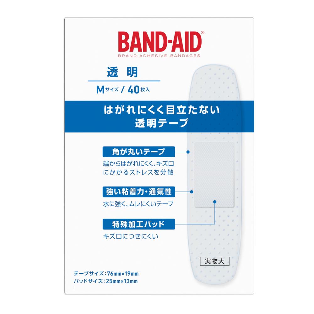 Band-Aid Transparent M Size (40 pieces)