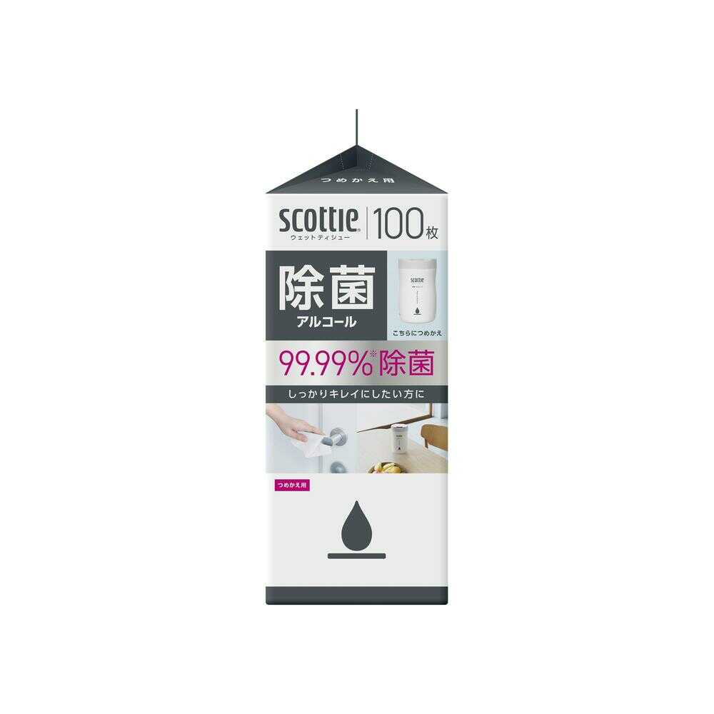 Krecia Scottie Wet Tissue Alcohol Disinfectant Refill 100 Sheets