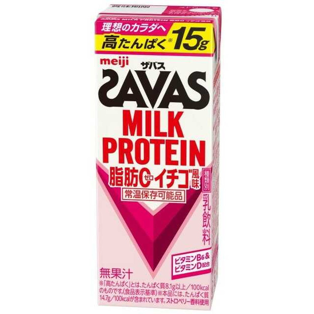 Meiji SAVAS MILK PROTEIN Fat-Free Strawberry 200ml