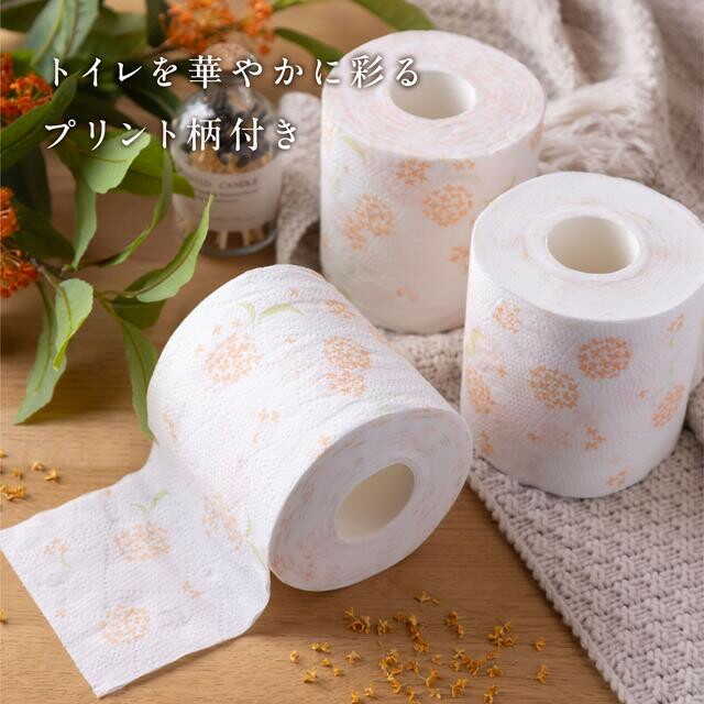 Marutomi Paper Hanataba Osmanthus Double 12 Rolls