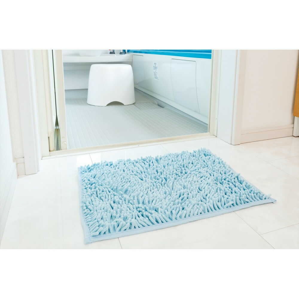Yamazaki Industries Sofuwa Microfiber Bath Mat S 36×50cm Blue