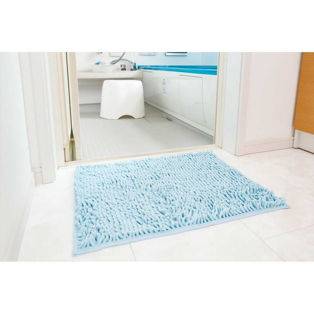 Yamazaki Industries Sofuwa Microfiber Bath Mat M 45×60cm Blue