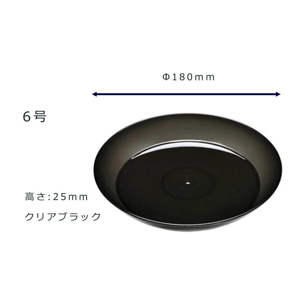 Yamato Plastics Clear Plate Clear Black 6