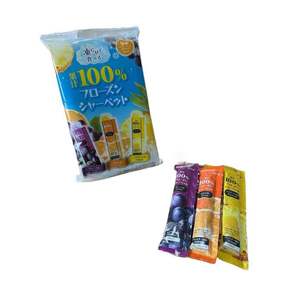 Ribbon 100% Fruit Juice Frozen Sherbet 9 Sticks
