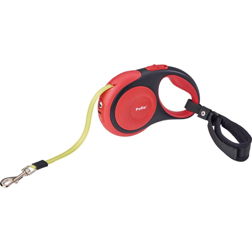 Dog Retractable Leash Night Walker EX ML Red
