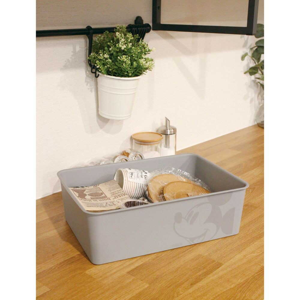 Nishikikasei Mickey Mouse Square Box Gray