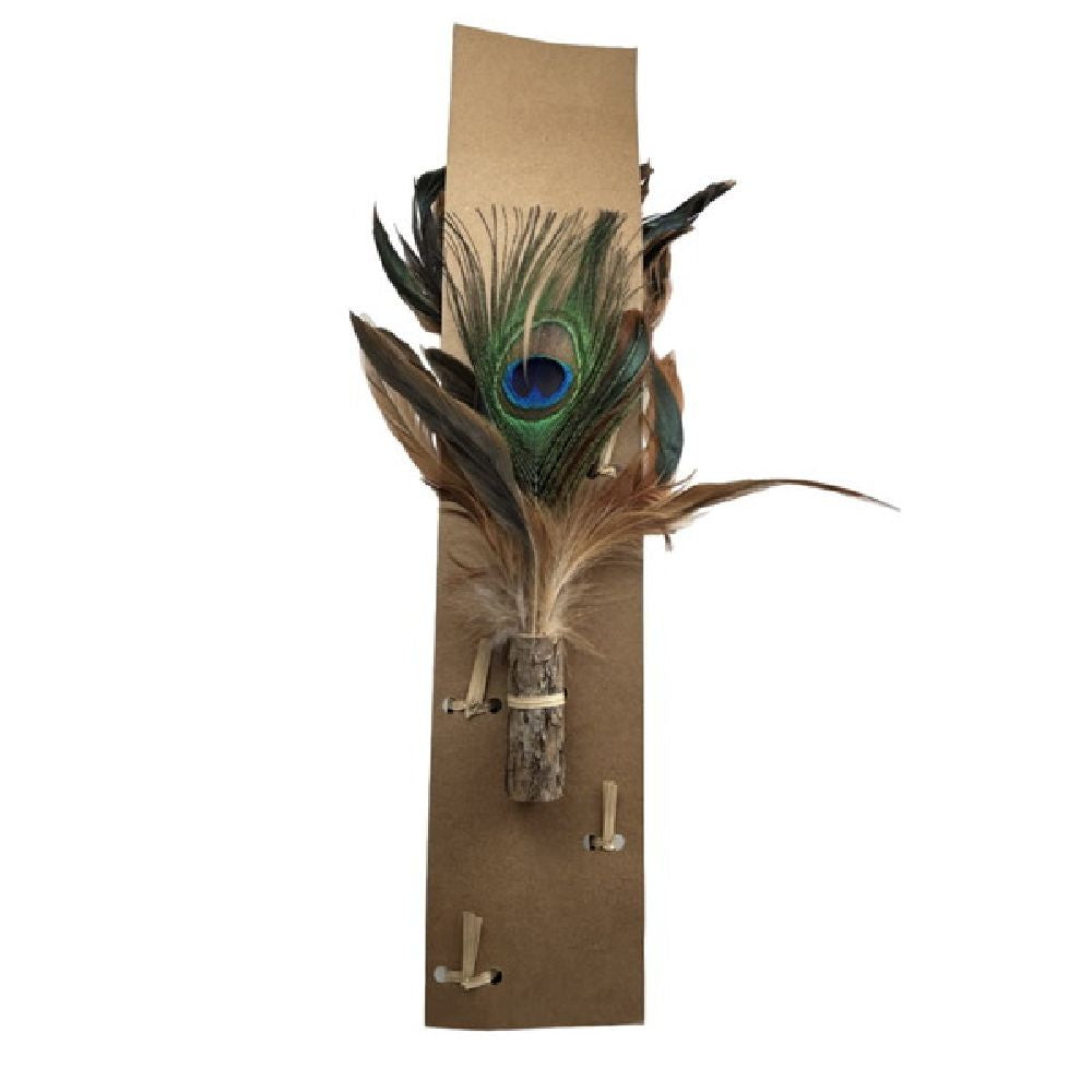 Catnip Wand with Peacock Feather 1 Piece