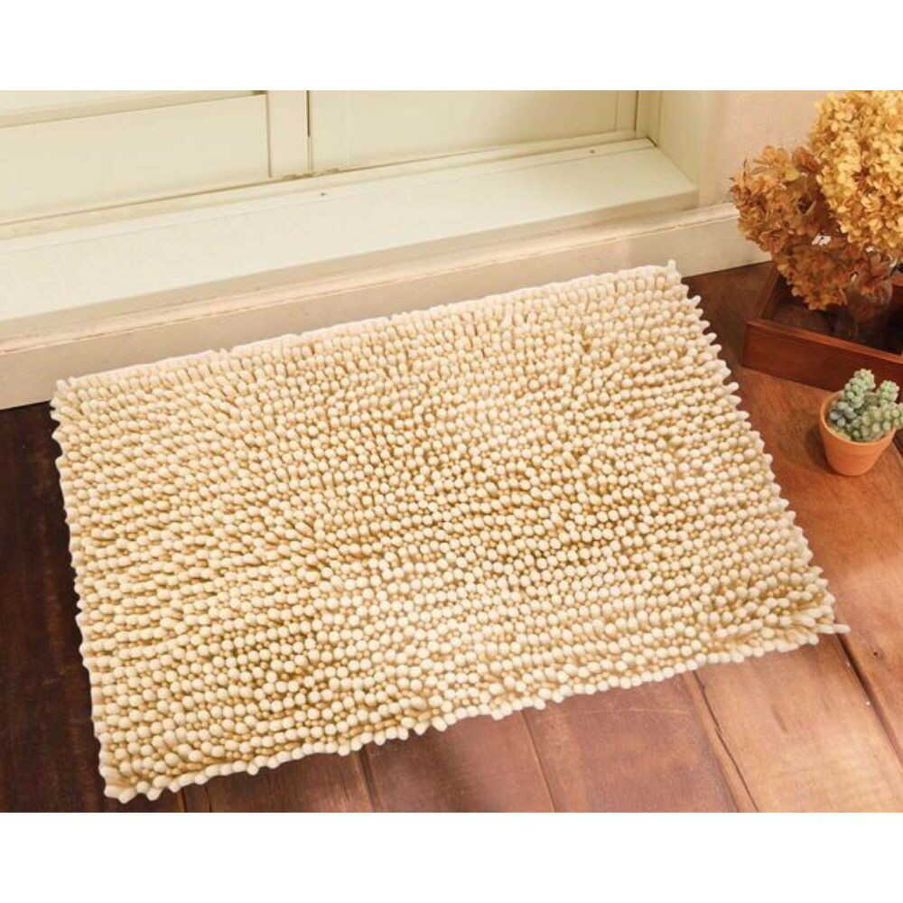 Okato Super Absorbent Antibacterial Volume Bath Mat 60x45cm Beige