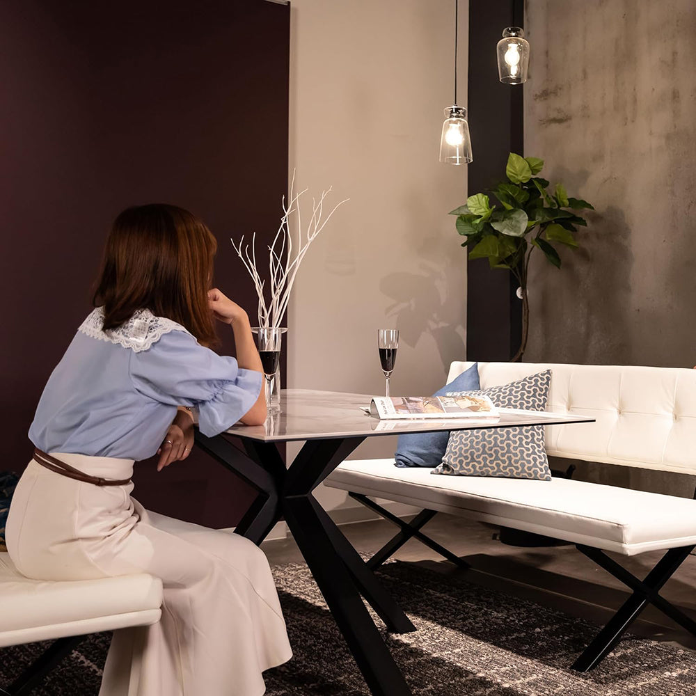Brescia Dining Table White Quartz 165