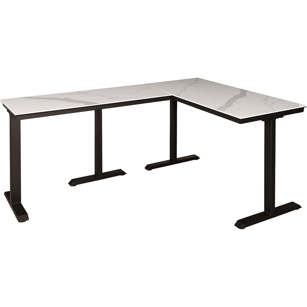 Rosen L-Shaped Desk 120+120 Pearl White