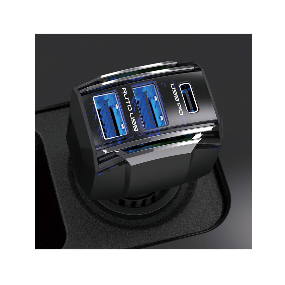 カシムラ DC/USB 3ポート44W PD20W 自動判定 DC051