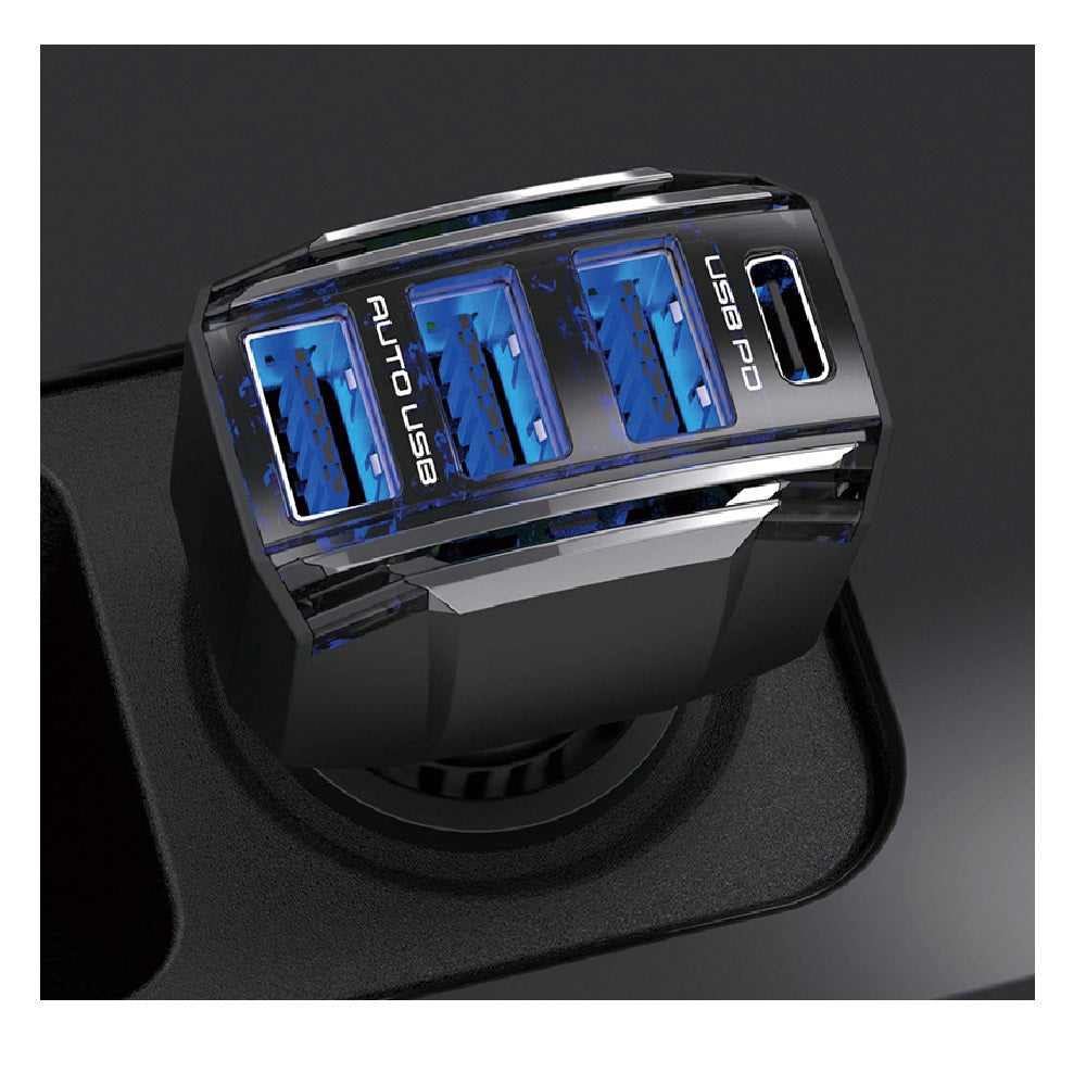 カシムラ DC/USB 4ポート49W PD20W 自動判定 DC052