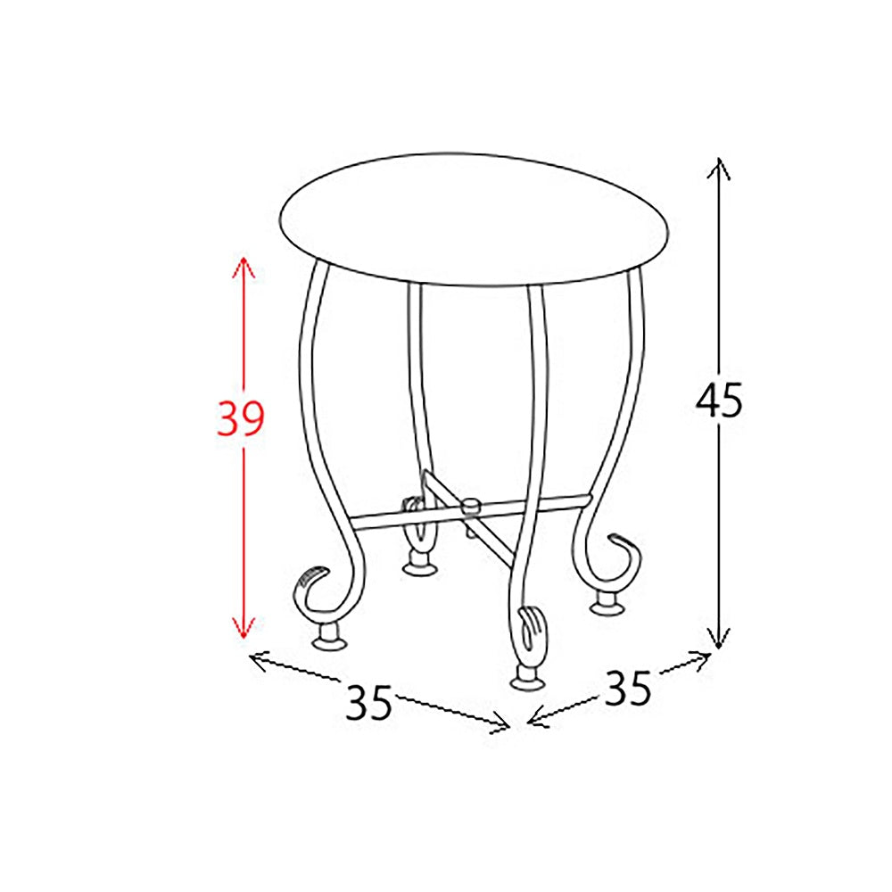 DEL SOL Round Stool DS-CH3480S (Assembly Required)