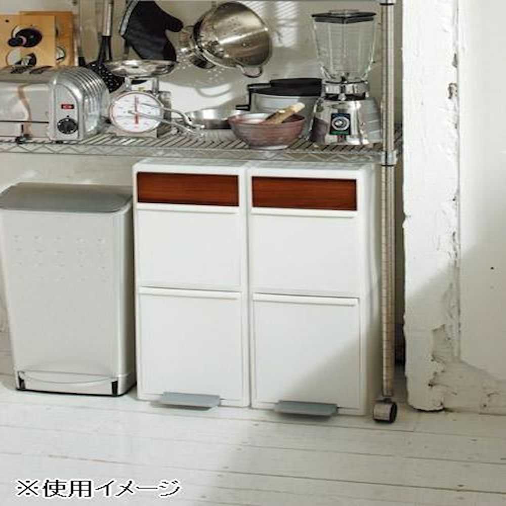 2-Tier Sortable Swing Station (Wood Grain Panel) White
