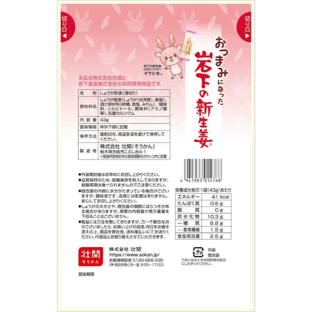 Sokkan Rock-Shaped New Ginger Snack 43g