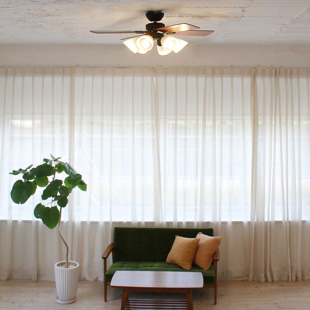 Ceiling Fan with 6 Lights White BIG-102-BK