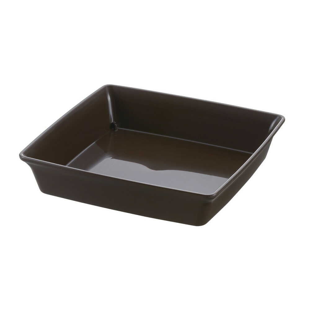 Richell Fore Square Plate Dark Brown