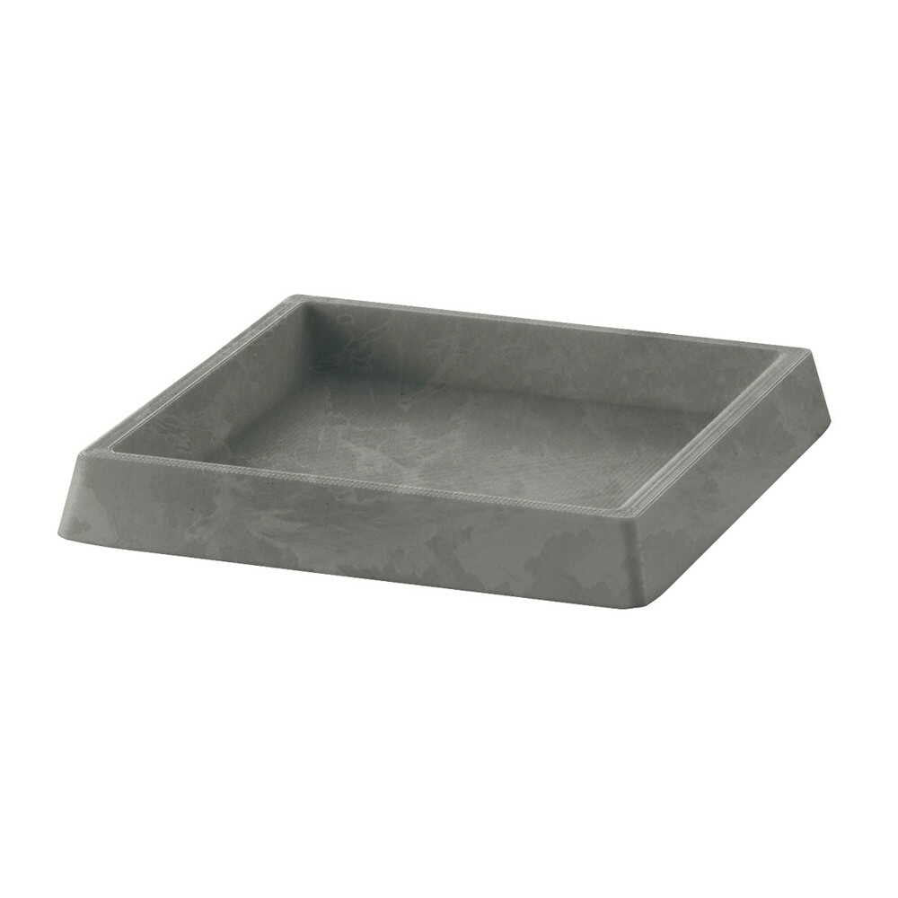 Richell Botani Square Plate Light Gray