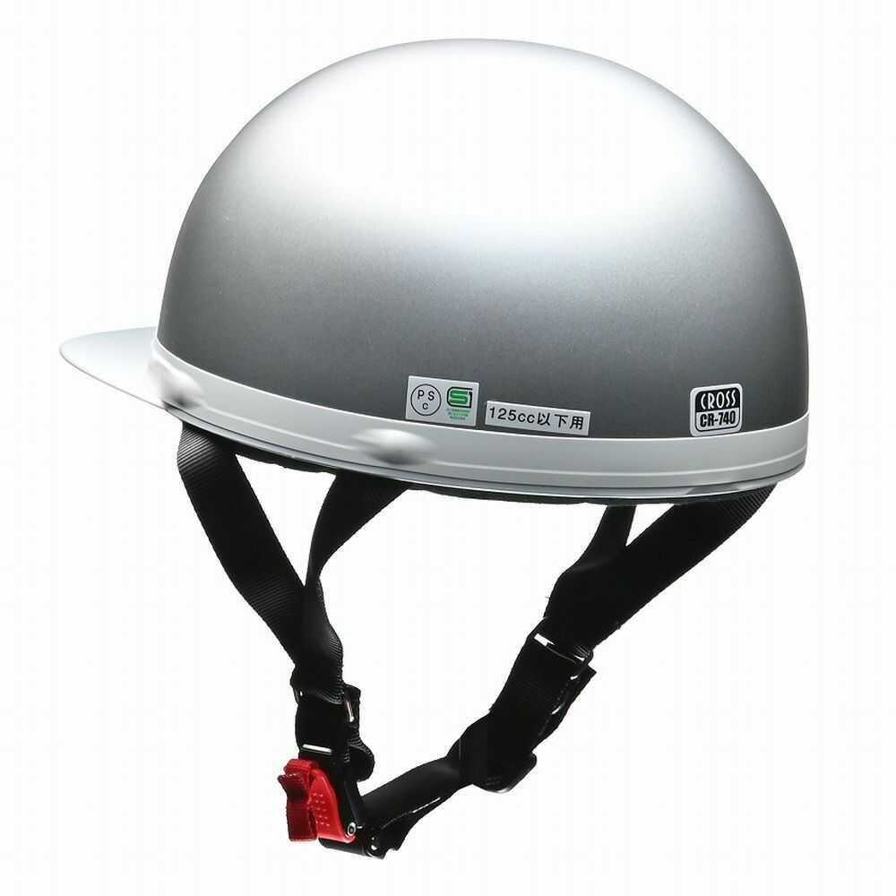 Lead Industry CROSS Half Helmet Silver CR740 SI