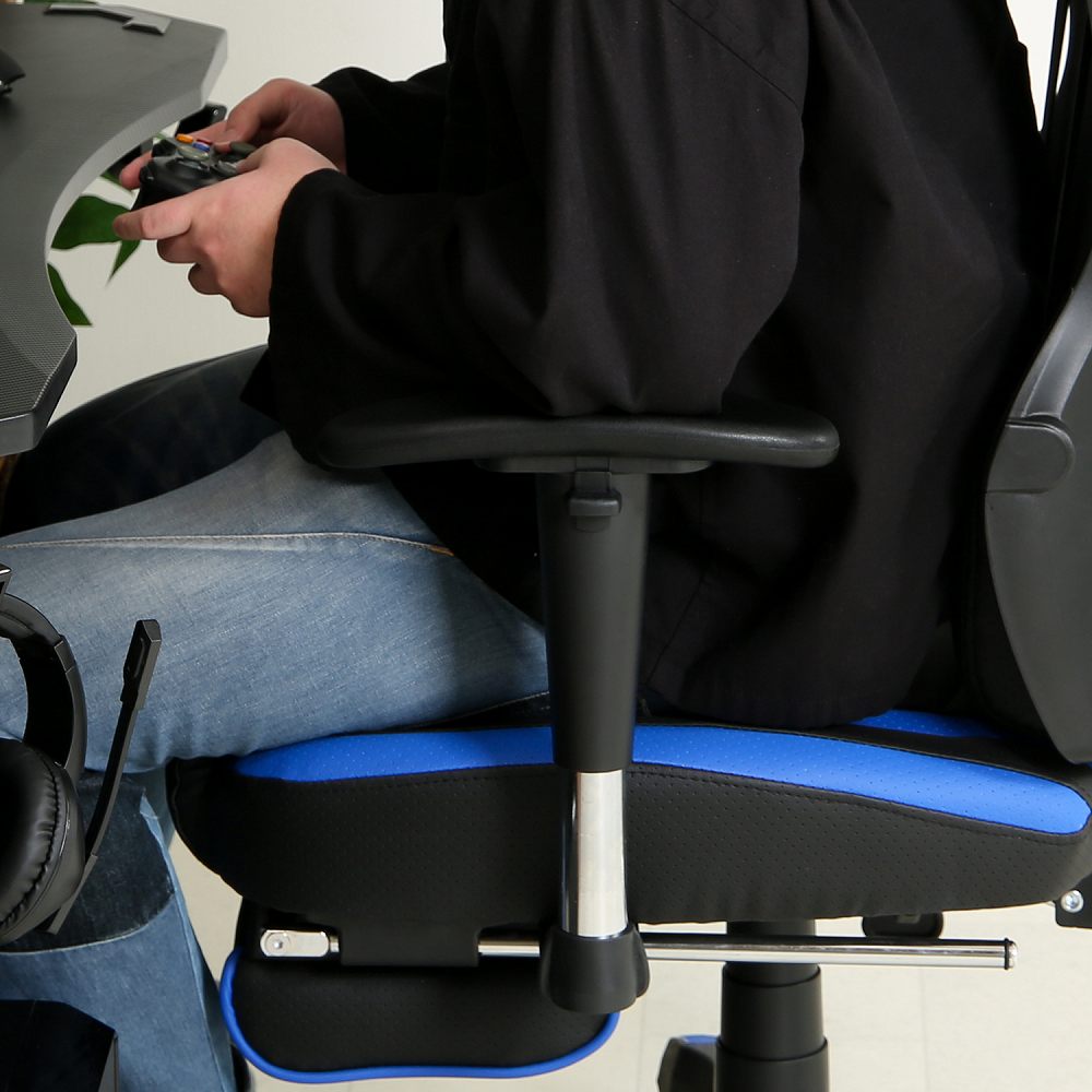 Mesh Gaming Chair Raise Footrest BL 19430