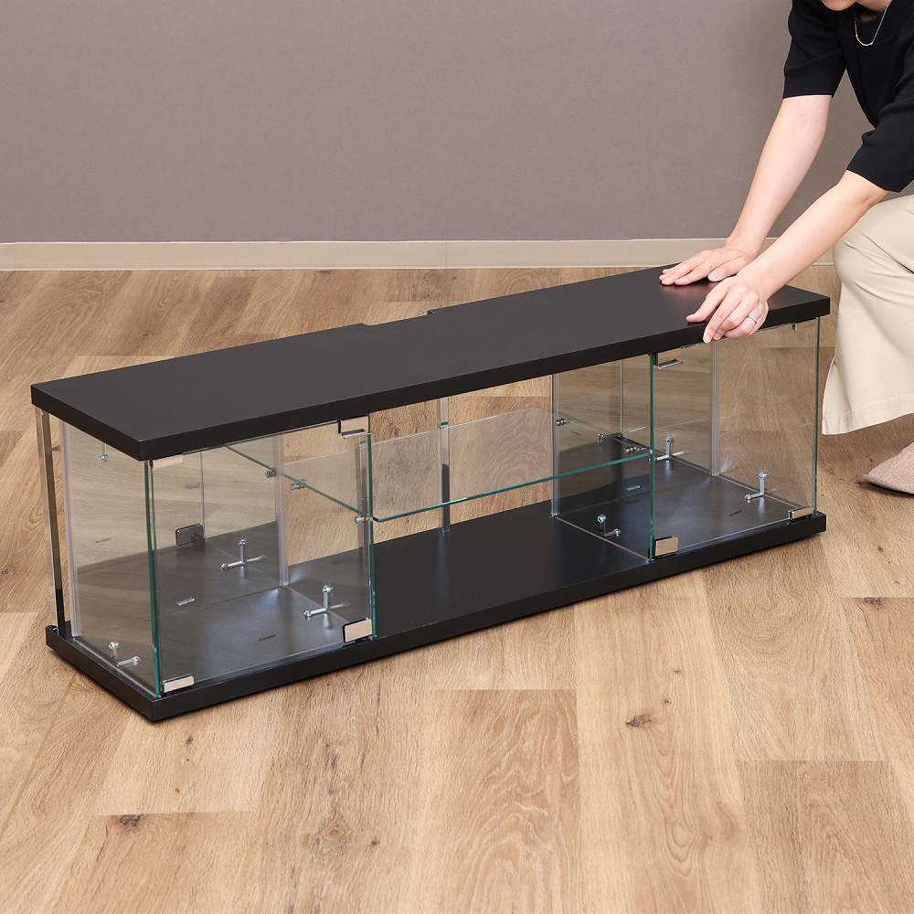 Glass Collection TV Board - BAAL - Black