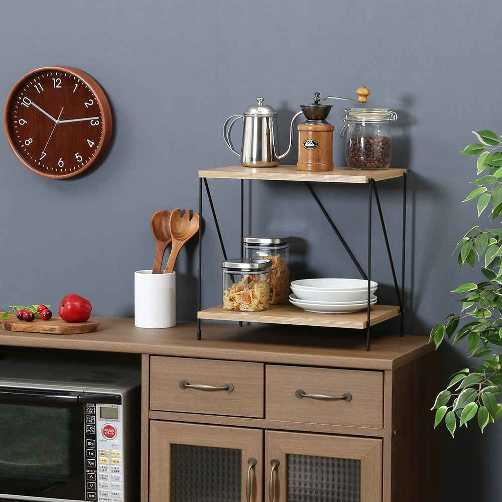 EZBO Wire Rack 2-Tier 40 Width OAK NA 77558